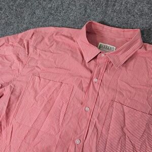 Haband Striped Button Up‎ Shirt Short Sleeve Casual Work XL